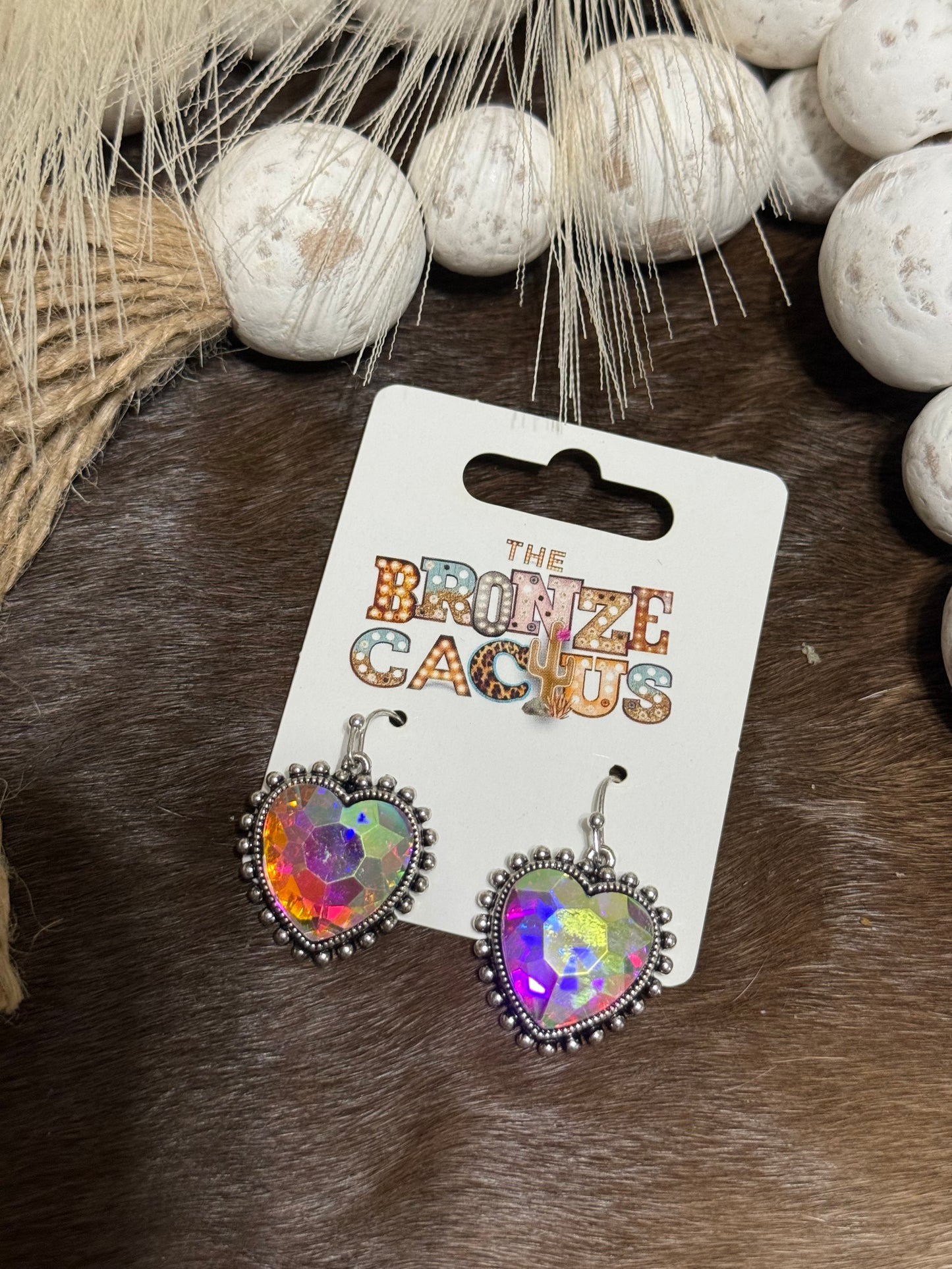 Shimmering Heart Earrings