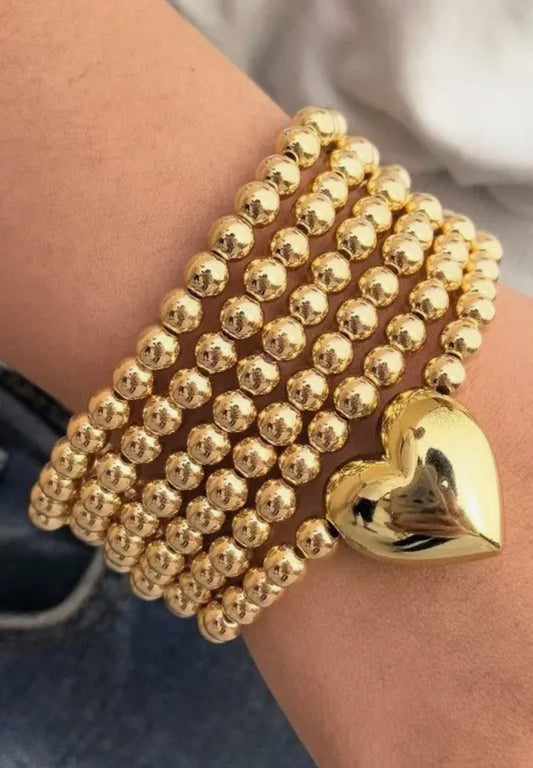 Heart of Gold Bracelet Stack