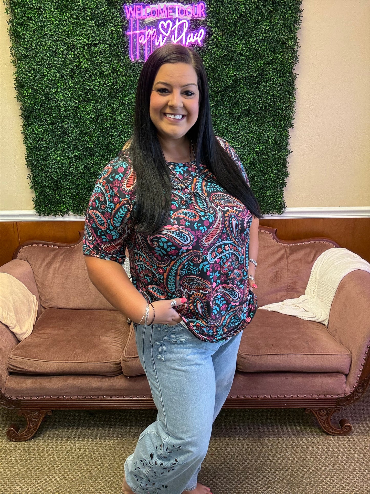 Painted Prairie Paisley Top