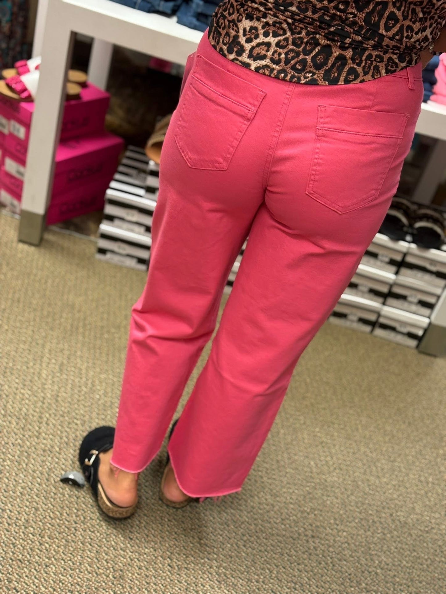 Pink Lemonade Crop Jeans