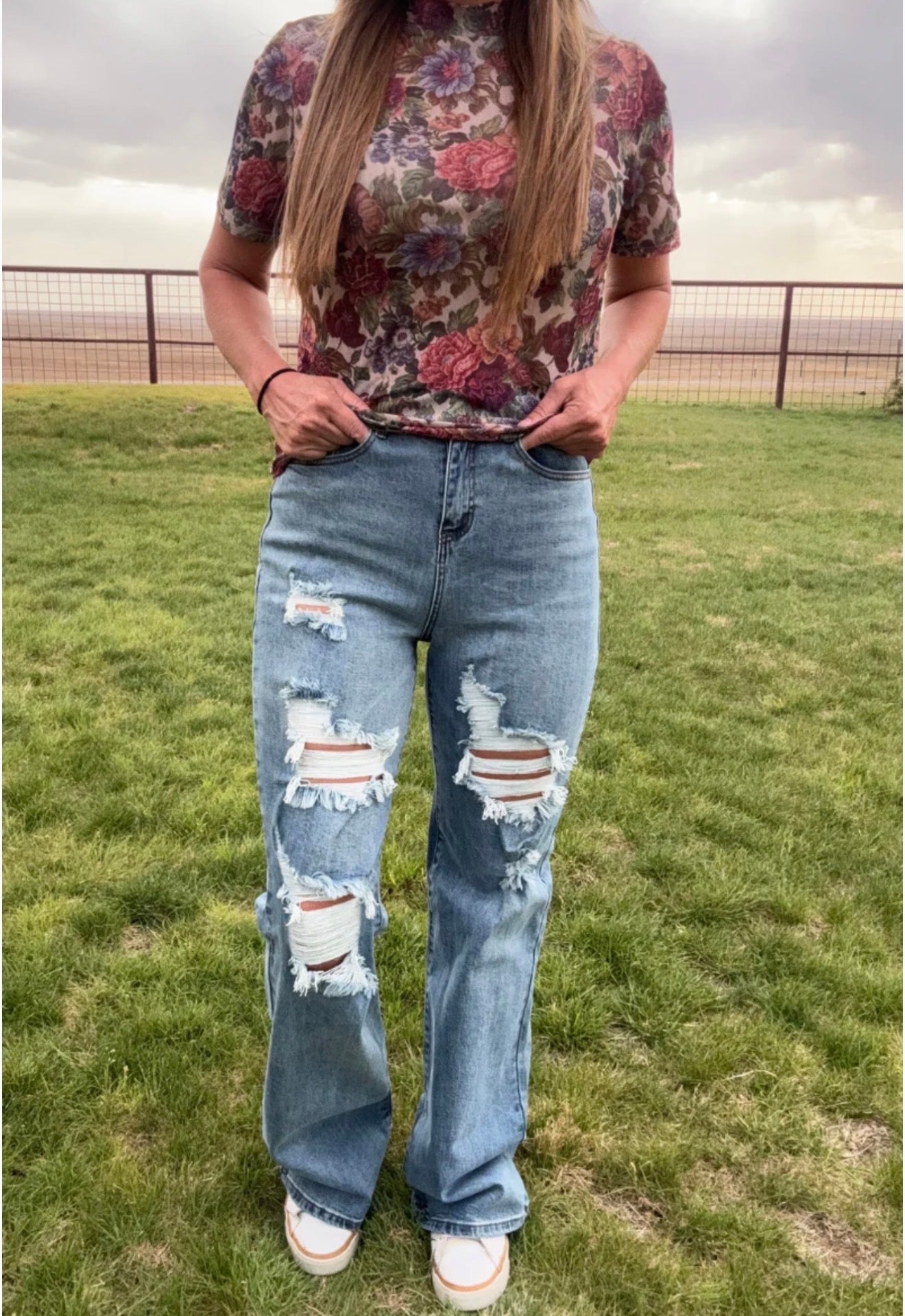 On the Run Distressed Jeans