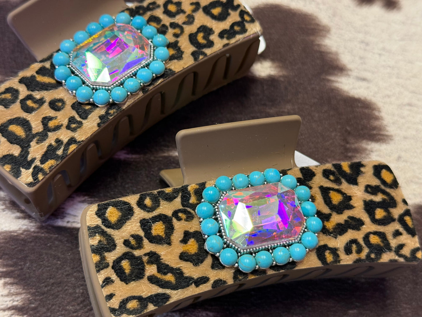 Leopard Prism Claw Clip