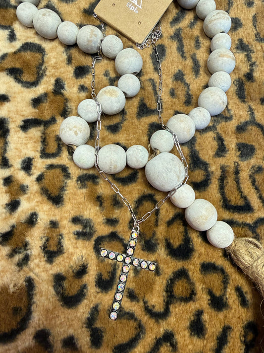 Crystal Grace Cross Necklace