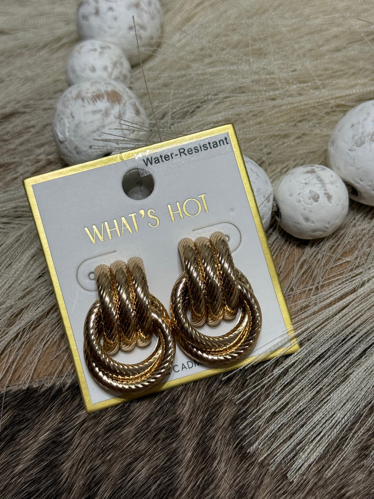 Gold Twist Earrings