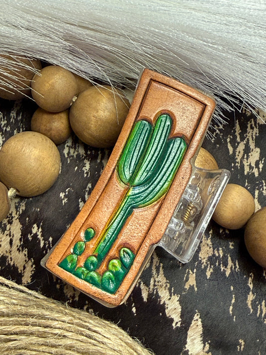 Classy Cactus Claw Clip