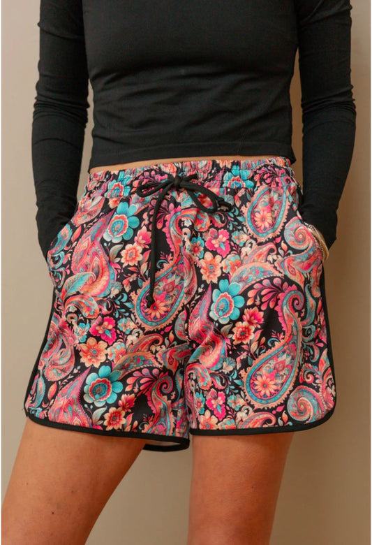Sunset Paisley Shorts