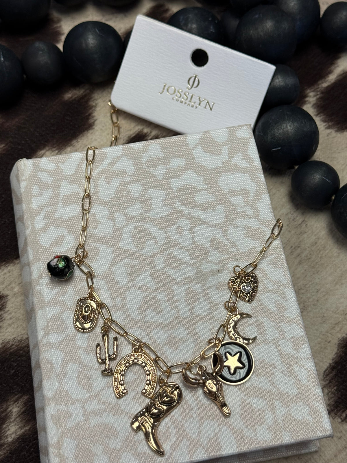 Golden After Dark Charm Necklace