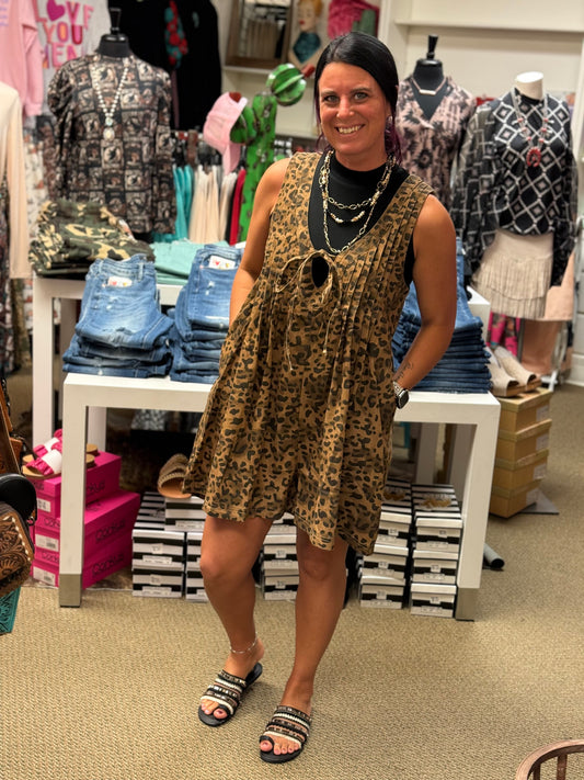 Wild Charm Leopard Romper
