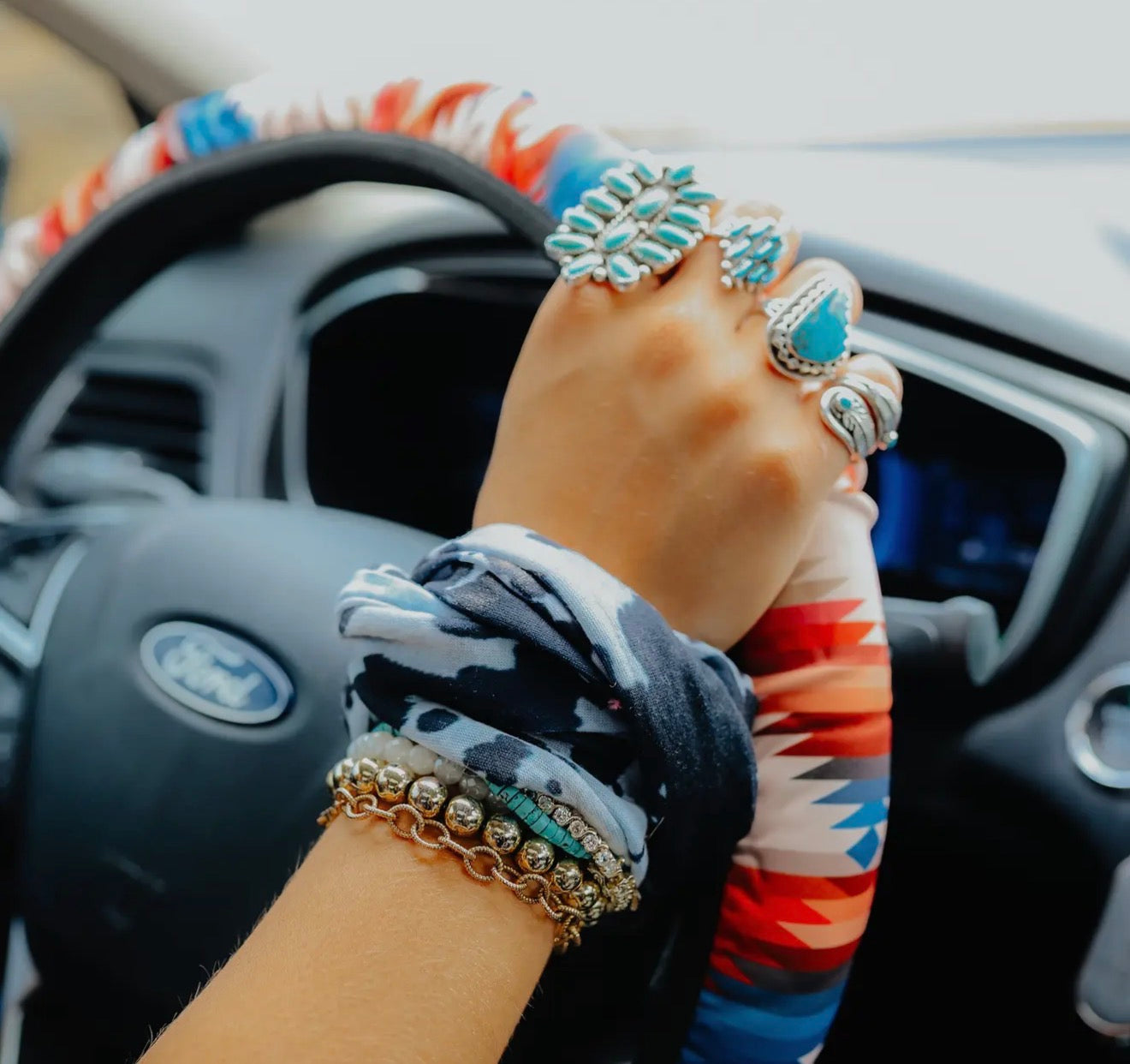 Aztec Trail Steering Wheel Cover