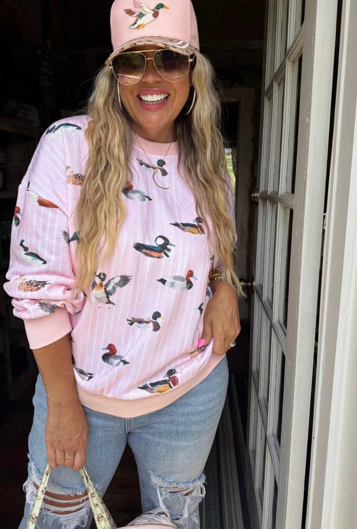 Pink Duck Pullover
