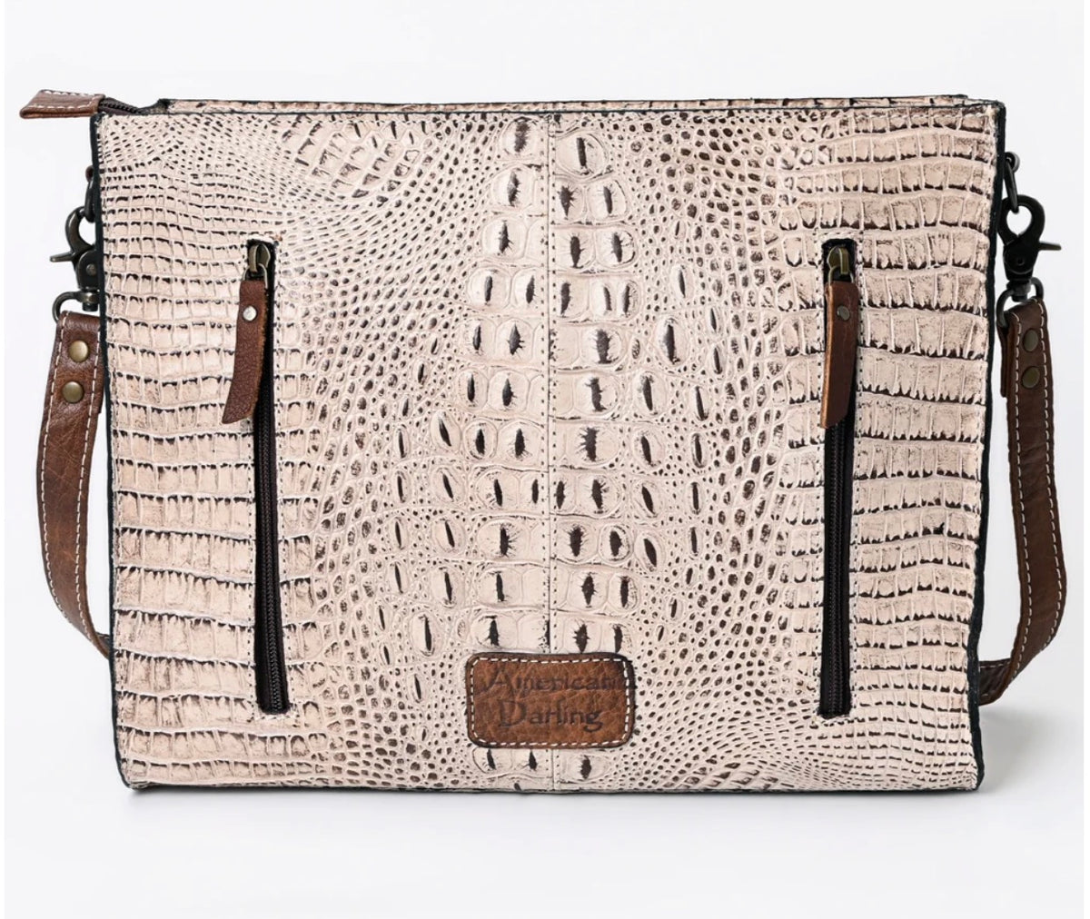 Ivory Gator Crossbody