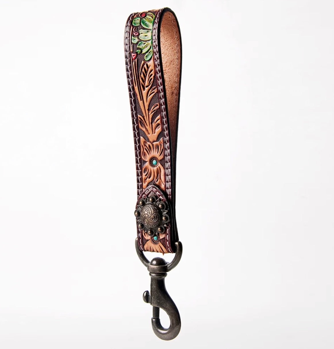 Wildflower Tooled Wristlet