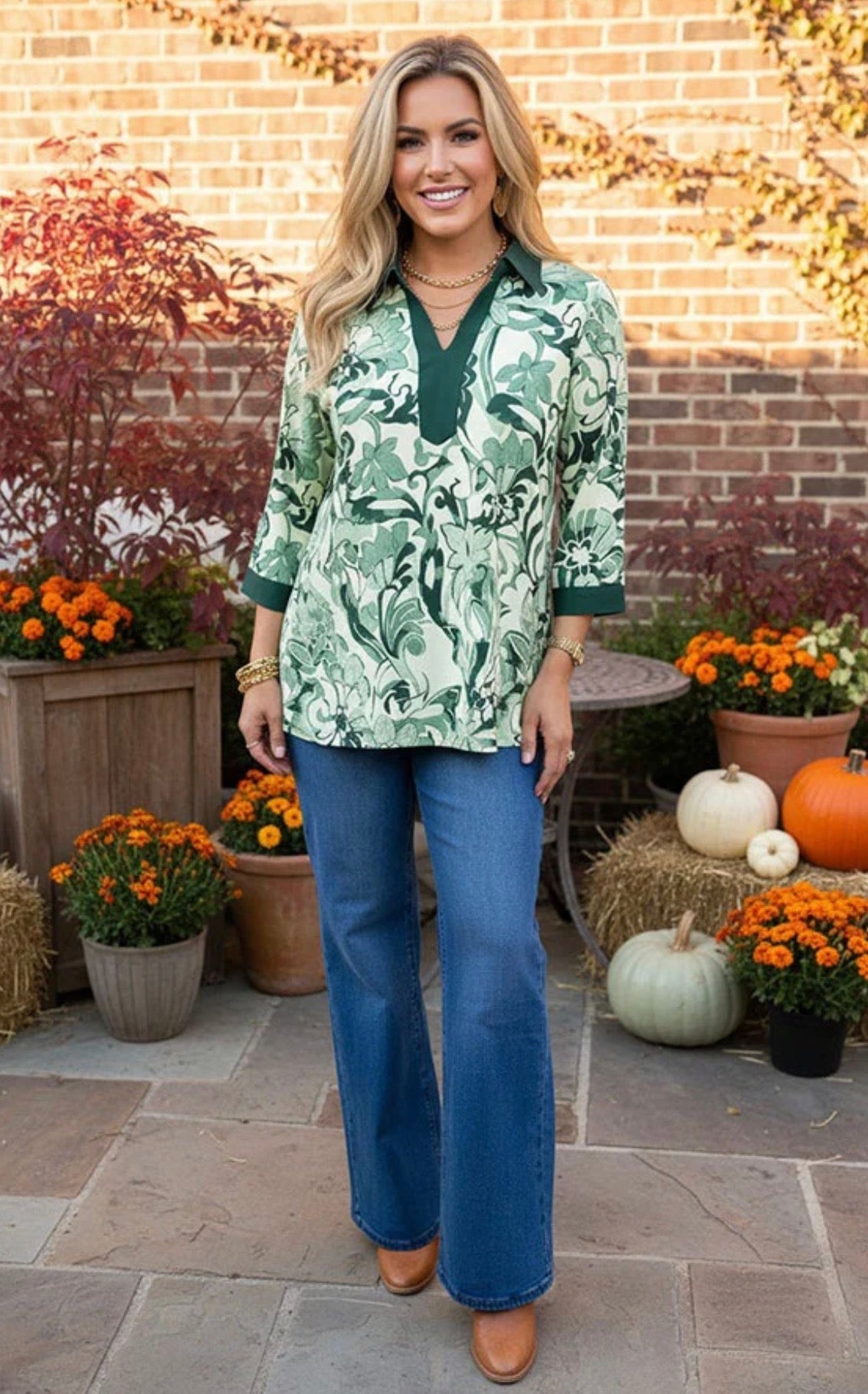 Evergreen Elegance Top