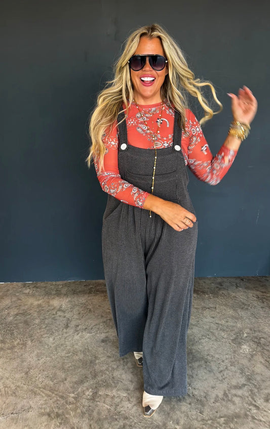 Charcoal Stroll Jumpsuit