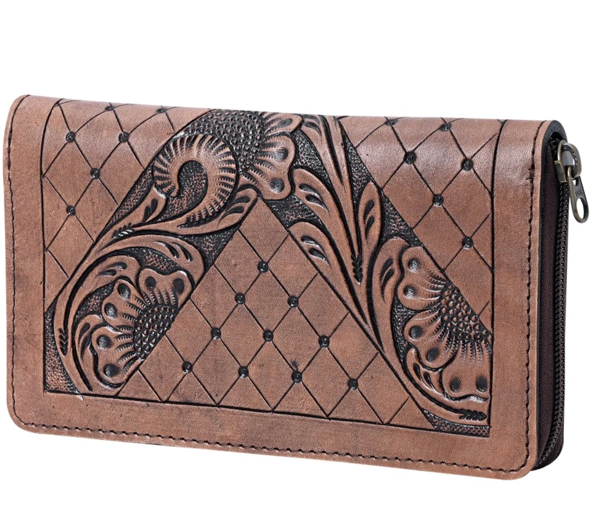 Tooled Rose Wallet
