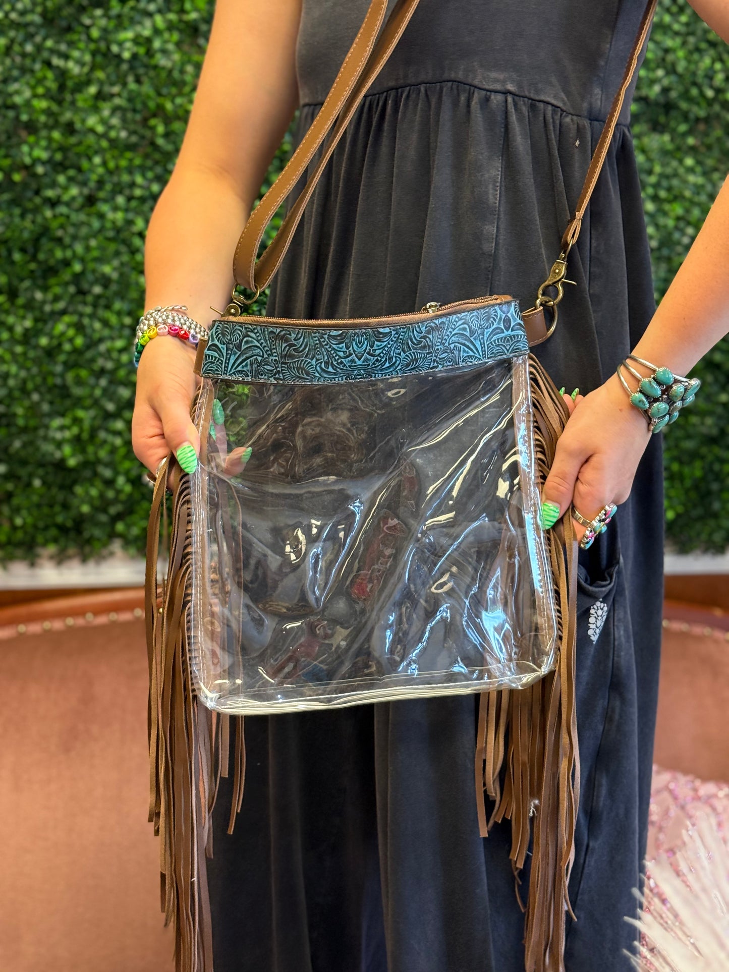 Clear Trail Fringe Stadium Bag