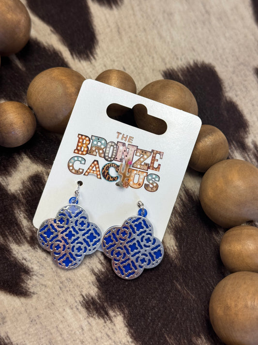 Cobalt Charm Earrings