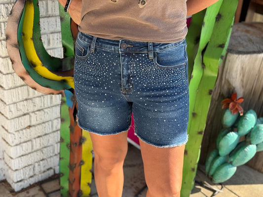 Diamond Dust Denim Shorts