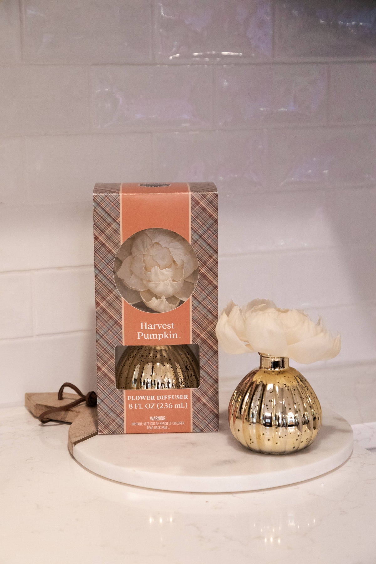 Harvest Pumpkin Holiday Flower Diffuser | Fall Hostess Gift